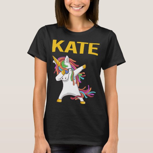 Happy Unicorn - Kate Name Tシャツ (正面)