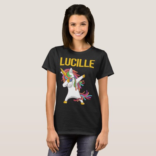 Happy Unicorn - Lucille Name Tシャツ (正面フル)