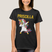 Happy Unicorn - Priscilla Name Tシャツ (正面)