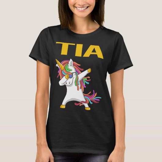 Happy Unicorn - Tia Name Tシャツ (正面)