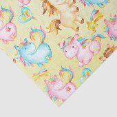 Happy Unicorns Pattern-Unicorn Love in Yellow 薄葉紙 (詳細)