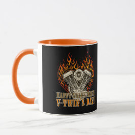 Happy V-Twin’s Day, Anti Valentine, Chopper Lovers マグカップ