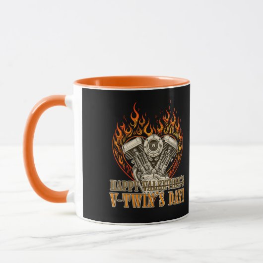 Happy V-Twin’s Day, Anti Valentine, Chopper Lovers マグカップ (左)
