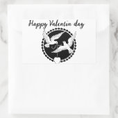 Happy Valentinの日ステッカーの衣装 長方形シール (バッグ)