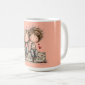 Happy Valentine Bench Duo コーヒーマグカップ (正面右)