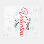 Happy Valentine Day フリースブランケット (正面(横))