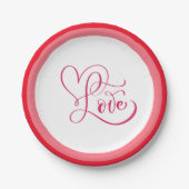 Happy Valentine Day ペーパープレート (正面)