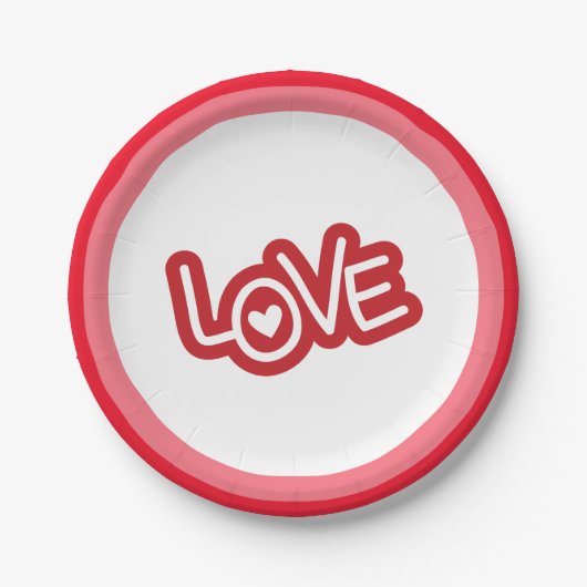 Happy Valentine Day ペーパープレート (正面)