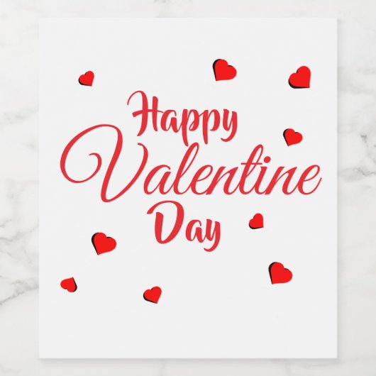 Happy Valentine Day  ワインラベル (シングルラベル)