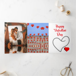 Happy Valentine Day 三つ折り招待状