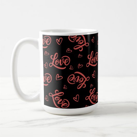 happy valentine day love you コーヒーマグカップ (左)