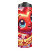 Happy Valentine Day Smiling Heart タンブラー (正面)