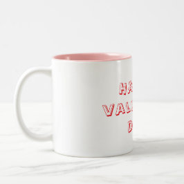 Happy valentine day whit &pink Mug ツートーンマグカップ