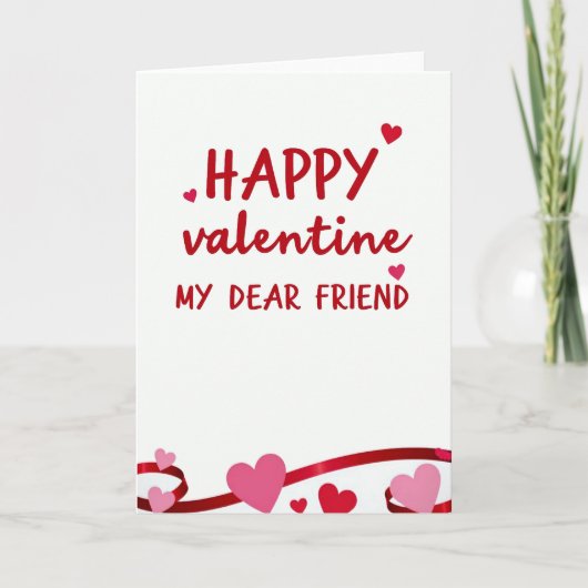 Happy Valentine Dear Friend Card カード (正面)
