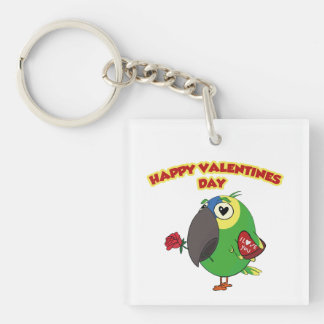 happy valentine parrot キーホルダー