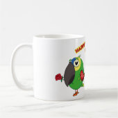 HAPPY VALENTINE PARROT コーヒーマグカップ (左)