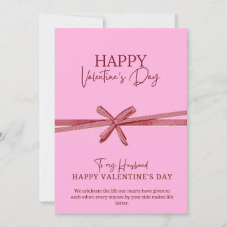 Happy Valentine’s Card Pink Greeting Card シーズンカード