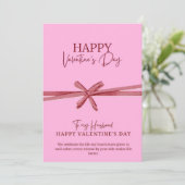 Happy Valentine’s Card Pink Greeting Card シーズンカード (スタンド正面)