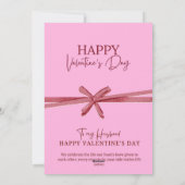 Happy Valentine’s Card Pink Greeting Card シーズンカード (裏面)