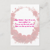 Happy Valentine’s Day エンクロージャーカード (裏面)