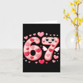 Happy Valentine’s Day 67 Meme Hearts Coquette Bow  カード (黄色い花)