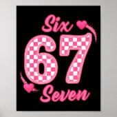 Happy Valentine’s Day 67 Meme Hearts Coquette Bow  ポスター (正面)