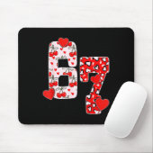 Happy Valentine’s Day 67 Meme Hearts Coquette Bow  マウスパッド (マウス)