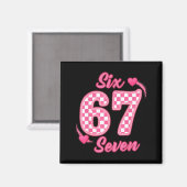 Happy Valentine’s Day 67 Meme Hearts Coquette Bow  マグネット (正面/裏面)