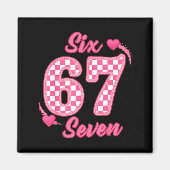 Happy Valentine’s Day 67 Meme Hearts Coquette Bow  マグネット (正面)