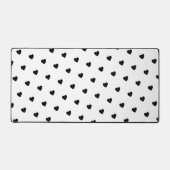 Happy Valentine’s Day Black Heart Design デスクマット (正面)