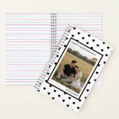 Happy Valentine’s Day Black Heart Design love Not ノートブック (内側)