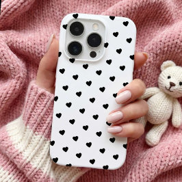Happy Valentine’s Day Black Heart Romantic love  iPhone 15 Proケース