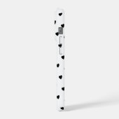 Happy Valentine’s Day Black Heart Romantic love  iPhoneケース (左側面)