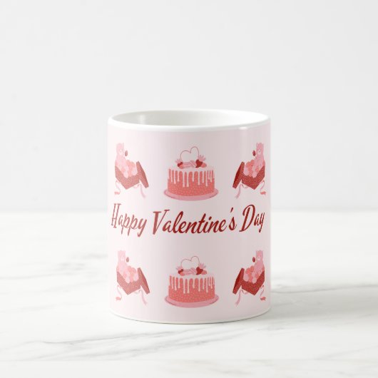 Happy Valentine’s Day Cake Mug コーヒーマグカップ (中央)