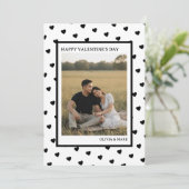 Happy Valentine’s Day Card Black Heart Design  シーズンカード (スタンド正面)