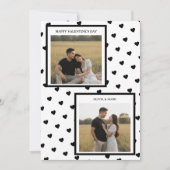 Happy Valentine’s Day Card Black Heart Design シーズンカード (正面)