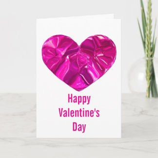Happy Valentine’s Day Card Cute Pink Heart  カード