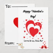 “Happy Valentine’s Day Card –Romantic Love Message (正面/裏面)