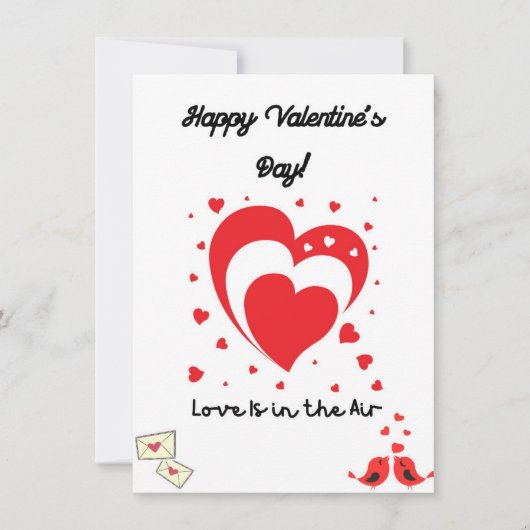 “Happy Valentine’s Day Card –Romantic Love Message (正面)