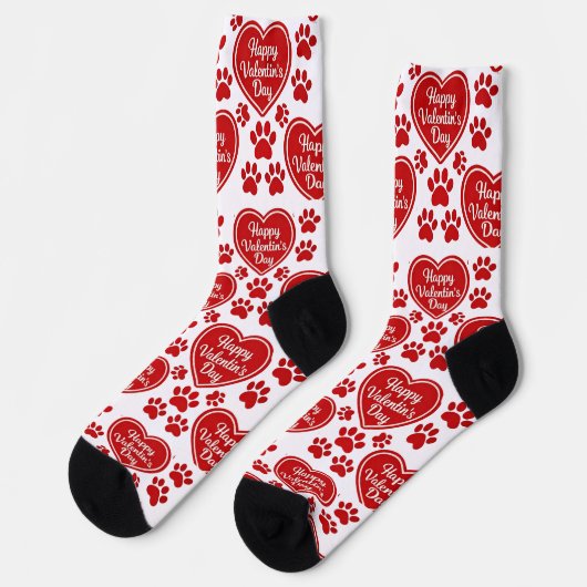 Happy Valentine’s Day Cat Lover Socks ソックス (左)