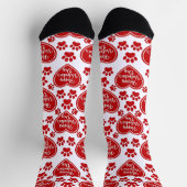 Happy Valentine’s Day Cat Lover Socks ソックス (上部)