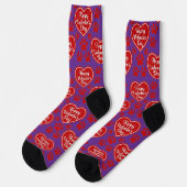 Happy Valentine’s Day Cat Lover Socks ソックス (左)