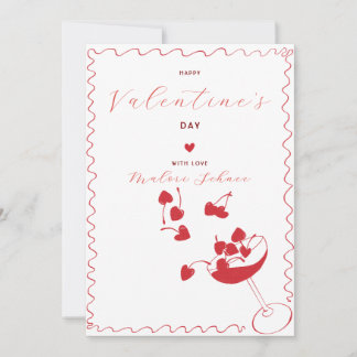 Happy Valentine’s Day – Cherry Hearts in Cocktail シーズンカード