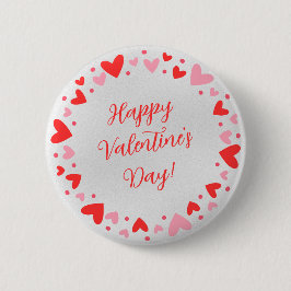 Happy Valentine’s Day Circle of Hearts Button 缶バッジ