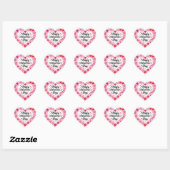 Happy Valentine’s Day Classic Round Heart Sticker  ハートシール (シート)