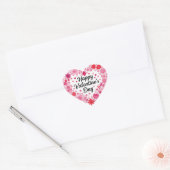 Happy Valentine’s Day Classic Round Heart Sticker  ハートシール (封筒)