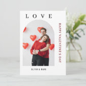 Happy Valentine’s Day Custom Photo Collage  シーズンカード (スタンド正面)
