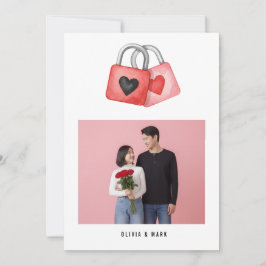 Happy Valentine’s Day Custom Photo Collage Holiday シーズンカード