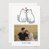 Happy Valentine’s Day Custom Photo Collage Holiday シーズンカード (正面/裏面)