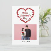 Happy Valentine’s Day Custom Photo Collage Holiday シーズンカード (スタンド正面)